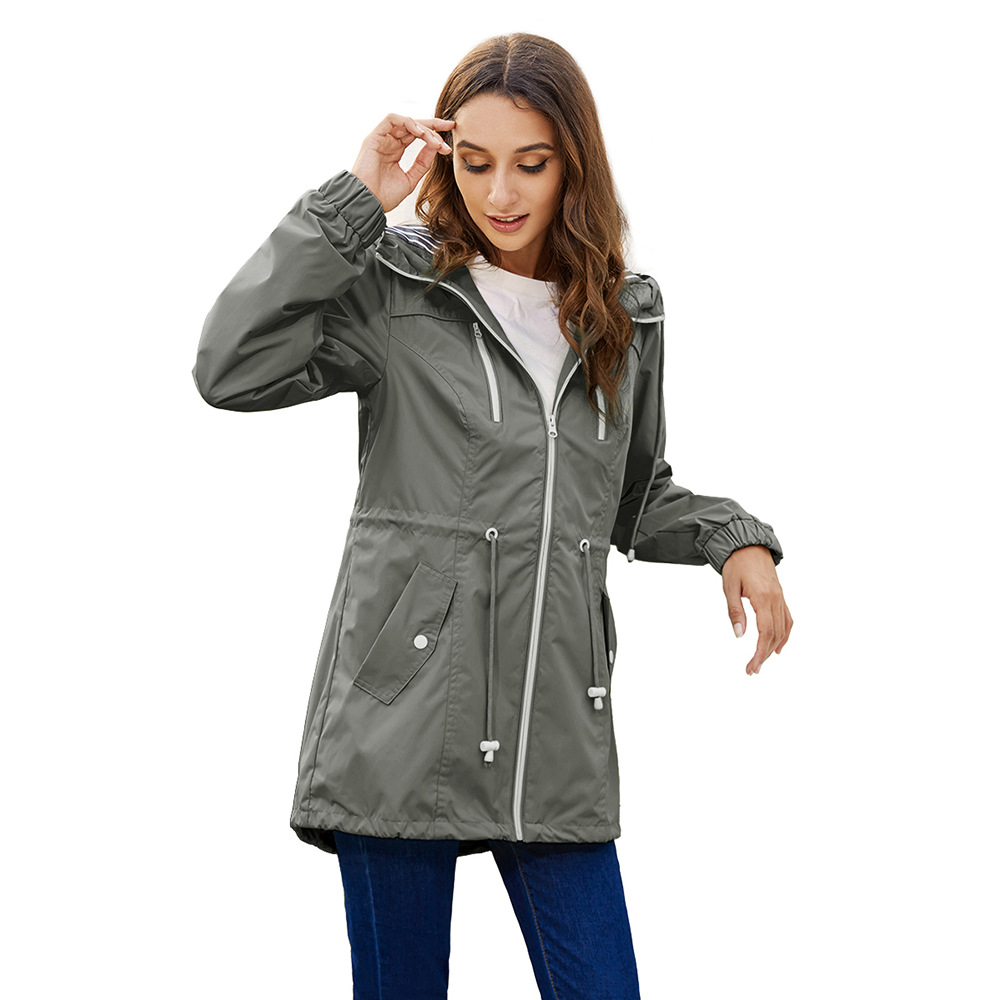 Lightweight waterproof raincoat jacket for outdoor hiking raincoat